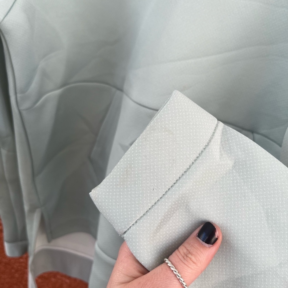 Under Armour Womens Sweatshirt Large Mint Green Unstoppable Move Mock Neck - Picture 7 of 8